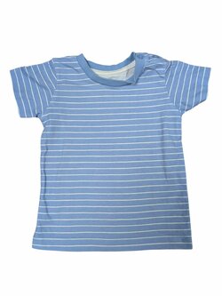 Modré pruhované triko s krátkým rukávem secondhand Modré pruhované triko s krátkým rukávem secondhand